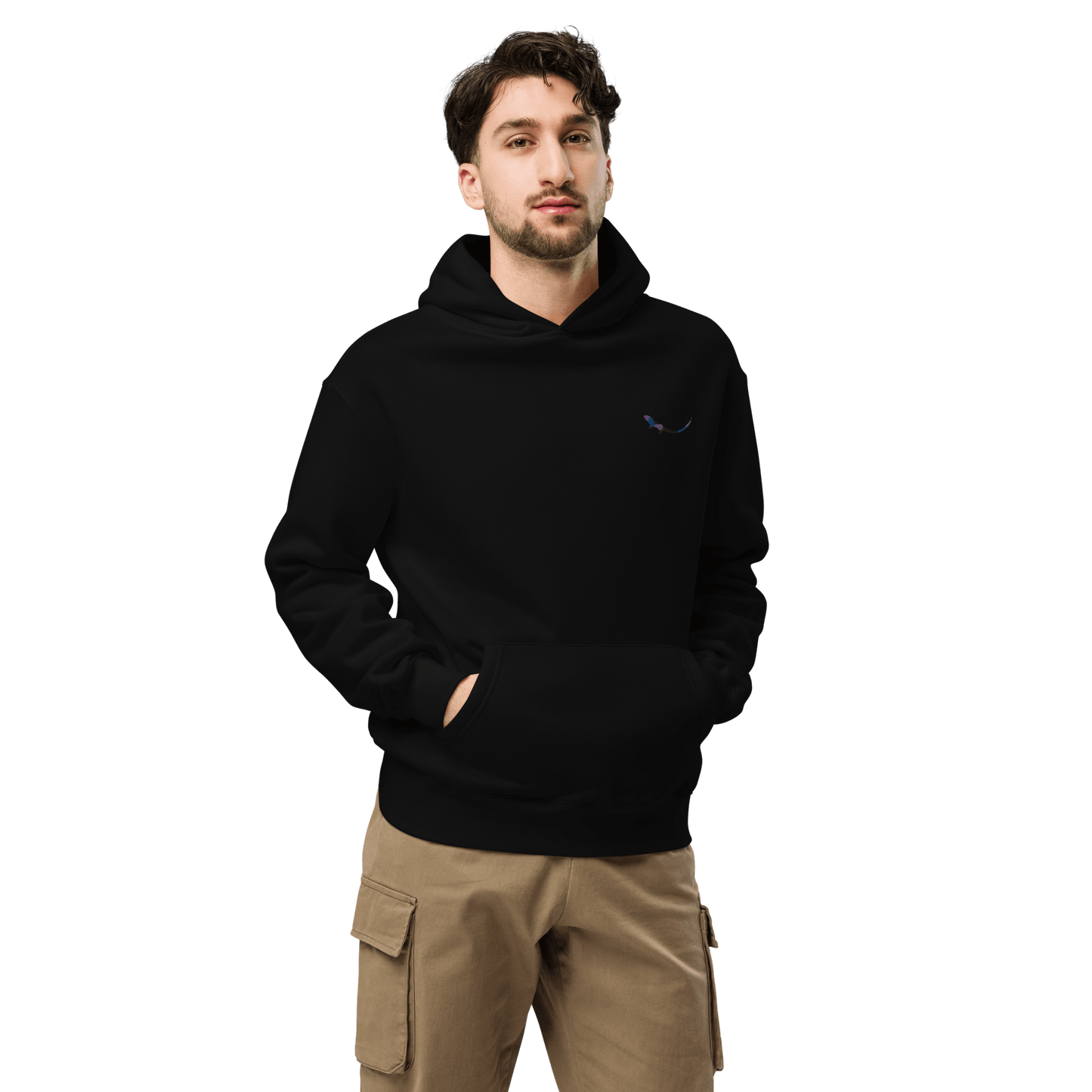 Neon Mirage Black Hoodie