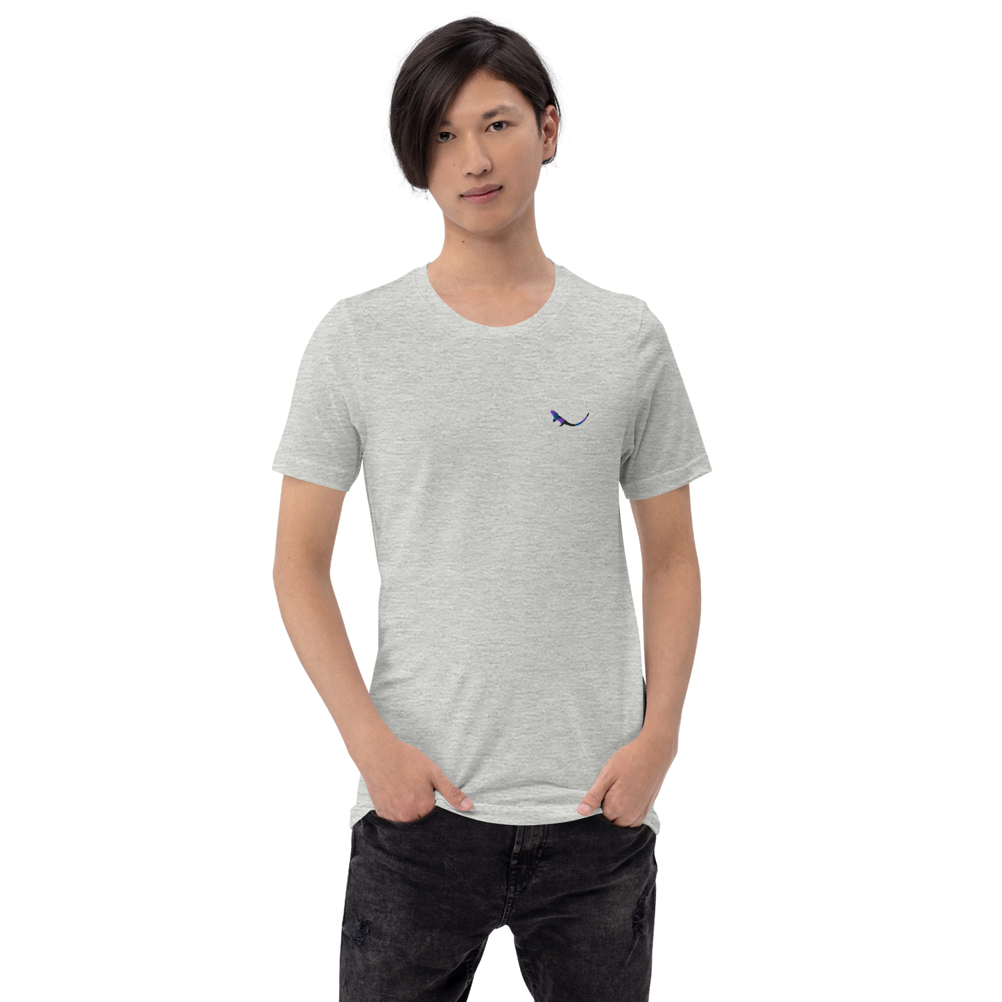 THE SUBTROPIC Global Tee in grey displayed on a model, featuring the original Subtropic logo.