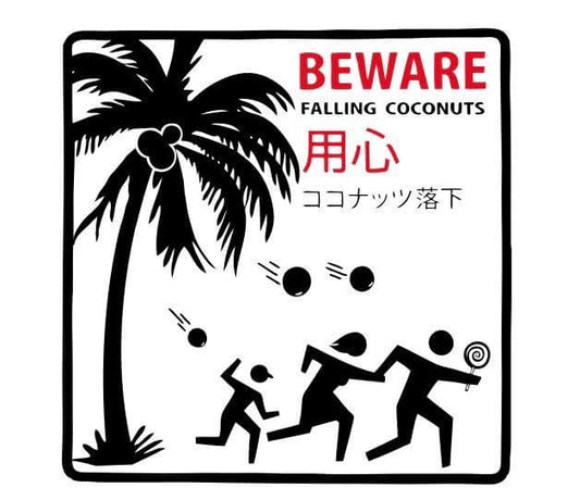 Beware Of The Coconut Organic White Tee Closeup