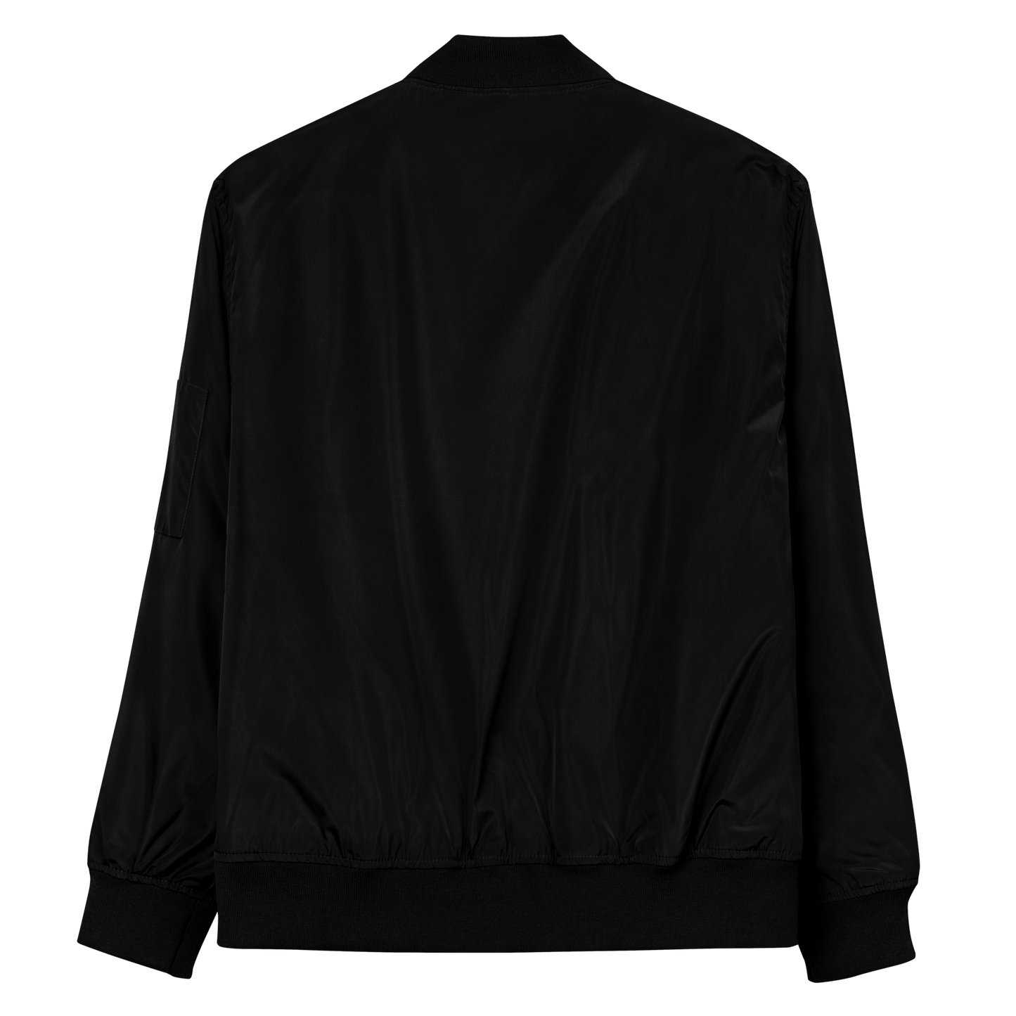 THE SUBTROPIC Recycled Plastic Bomber Jacket Black Back