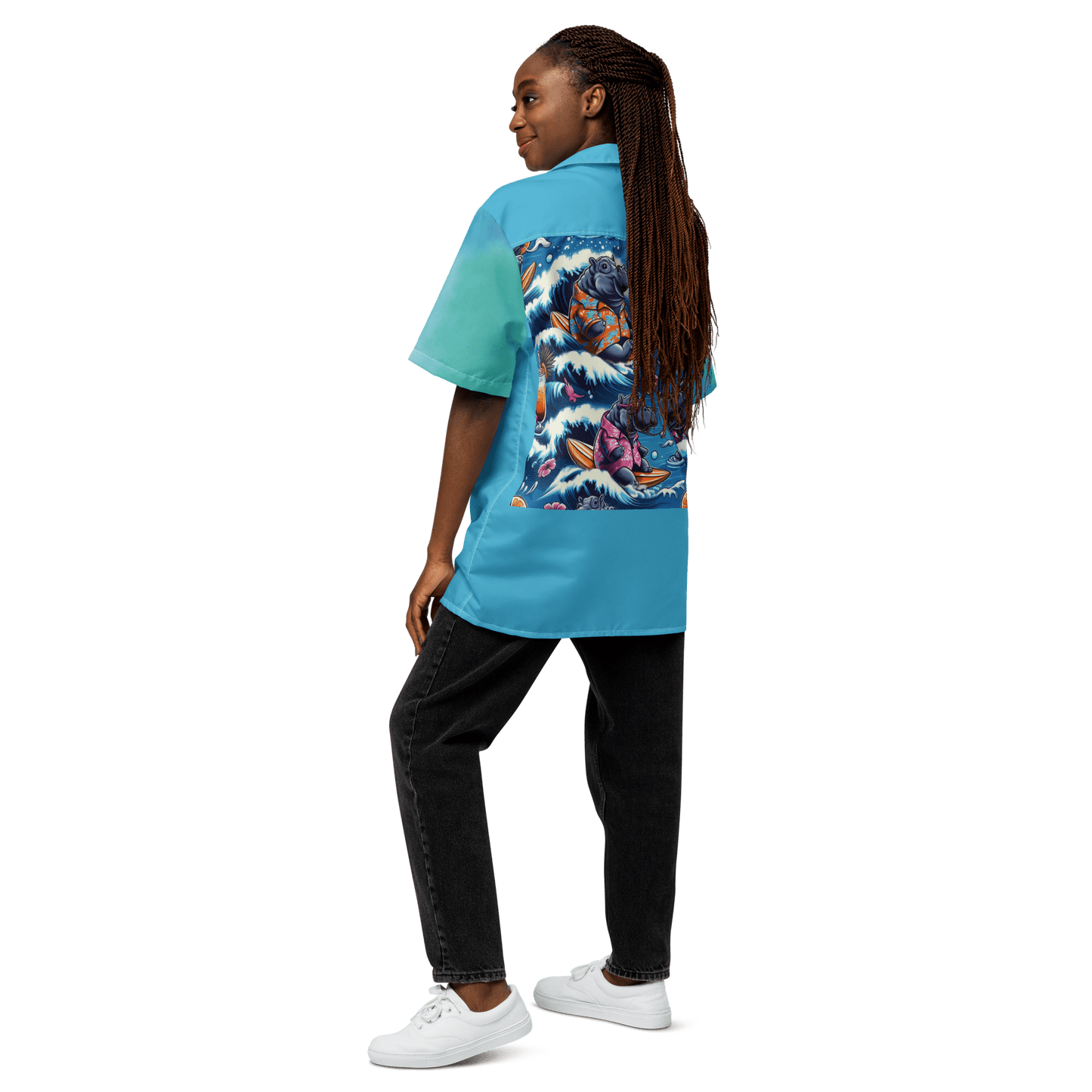 Drunk Surfin' Hippos Hawaiian Shirt