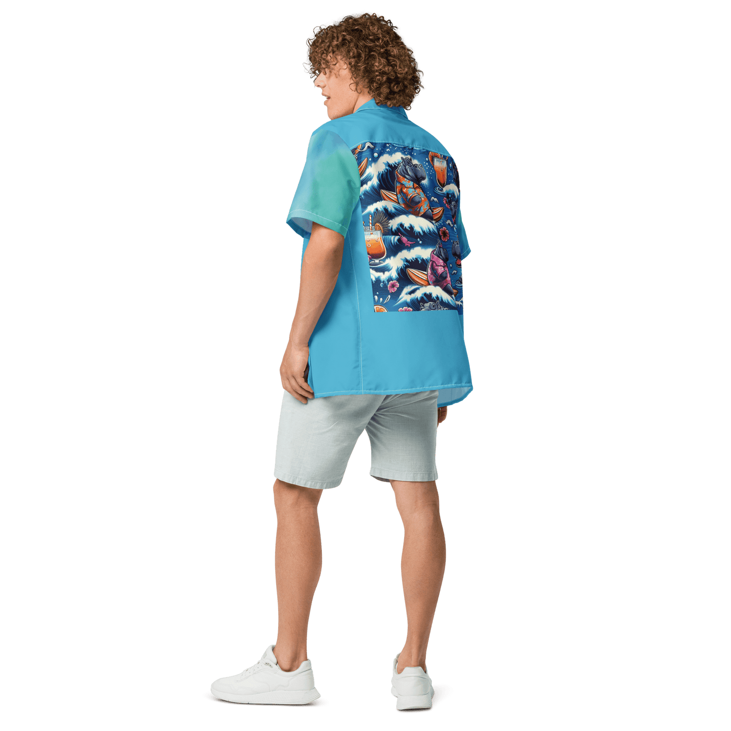 Drunk Surfin' Hippos Hawaiian Shirt