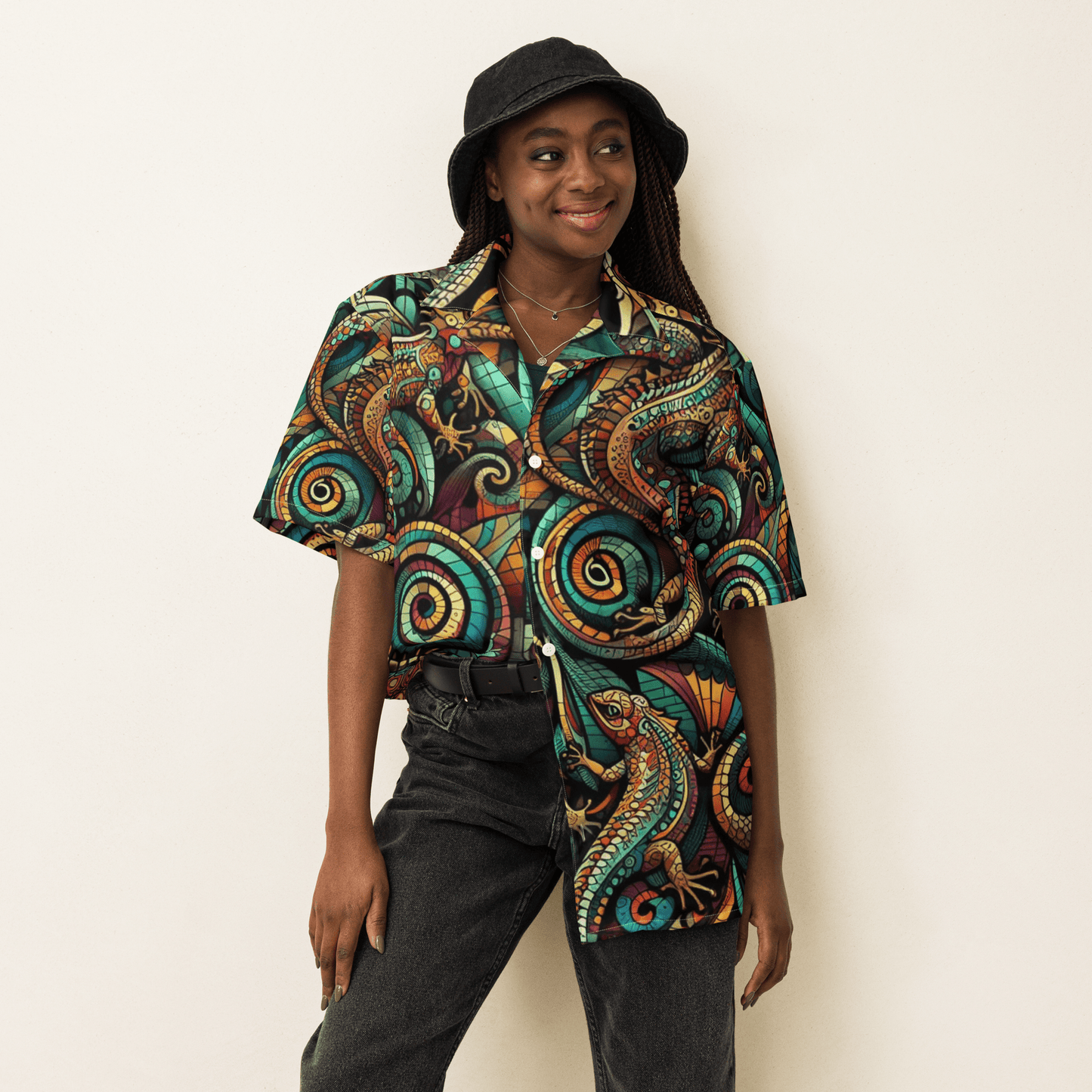 Gaudi Lizards Hawaiian Shirt