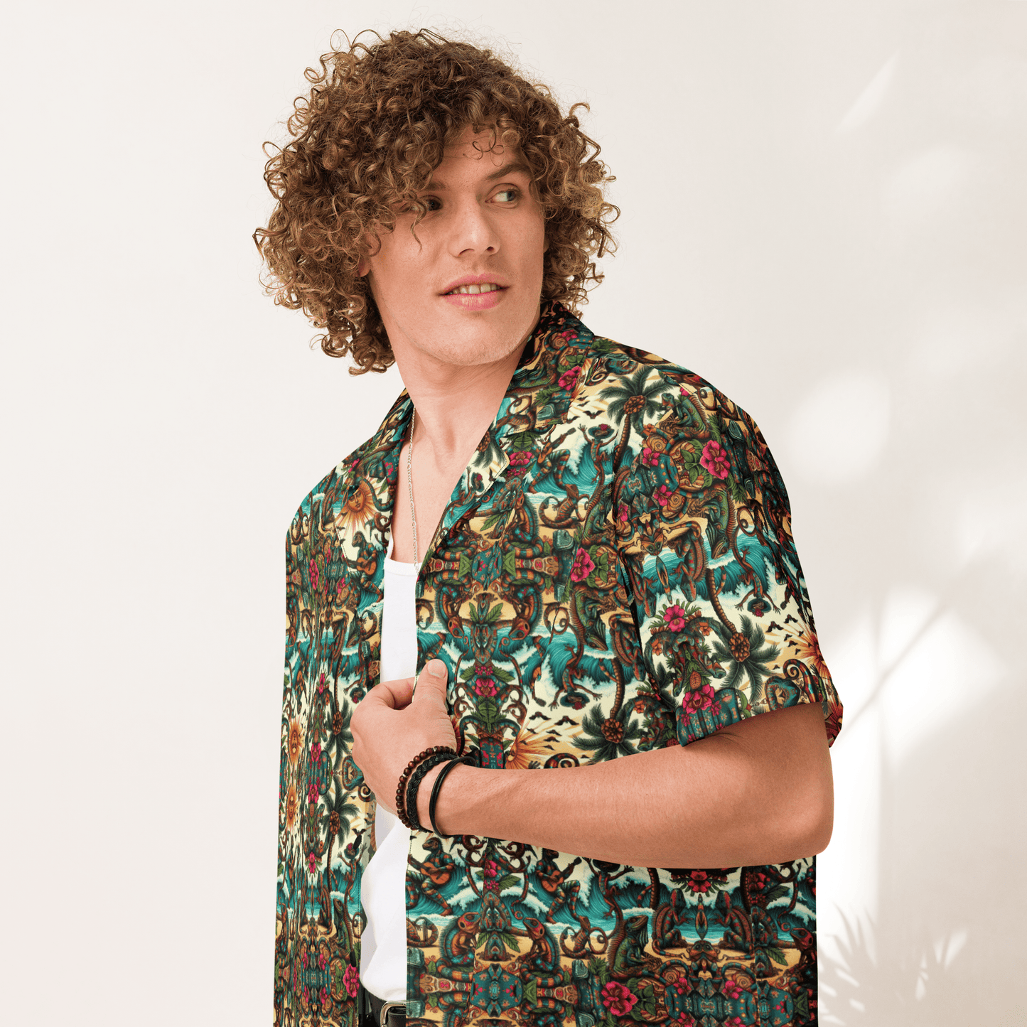 Kahlo's Lizard Fiesta Hawaiian Shirt