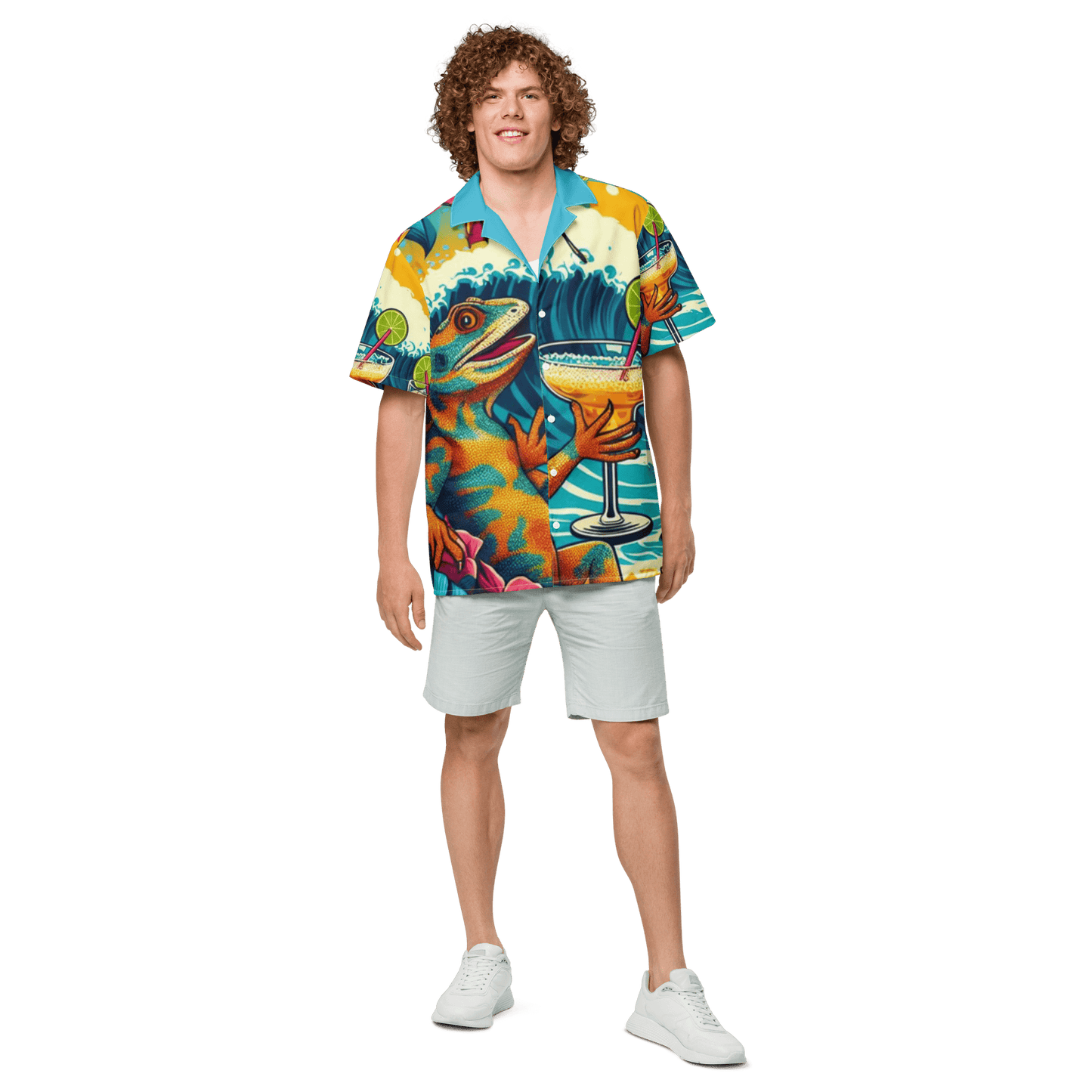 Margarita Sippin' Lizard Hawaiian Shirt