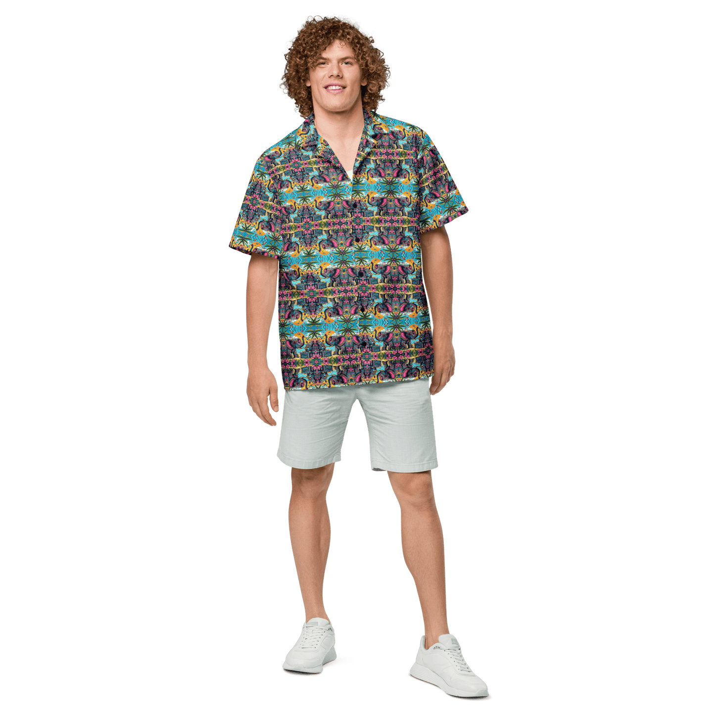 Rhino Elephant Rave Hawaiian Shirt