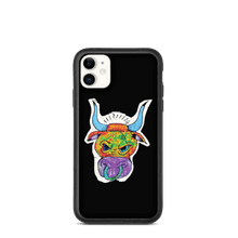 Load image into Gallery viewer, Angry Bull Biodegradable Black iPhone 11 case
