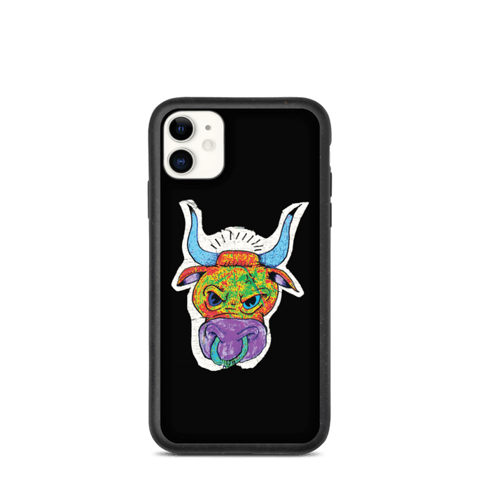 Angry Bull Biodegradable Black iPhone 11 case