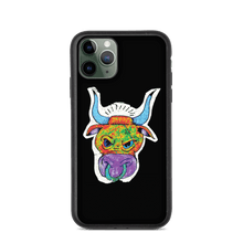 Load image into Gallery viewer, Angry Bull Biodegradable Black iPhone 11 Pro case
