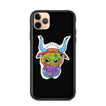 Load image into Gallery viewer, Angry Bull Biodegradable Black iPhone 11 Pro Max case
