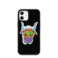 Load image into Gallery viewer, Angry Bull Biodegradable Black iPhone 12 case

