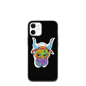 Angry Bull Biodegradable Black iPhone 12 mini case