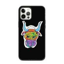 Load image into Gallery viewer, Angry Bull Biodegradable Black iPhone 12 Pro Max case
