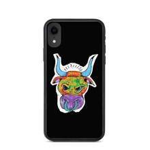 Load image into Gallery viewer, Angry Bull Biodegradable Black iPhone XR case
