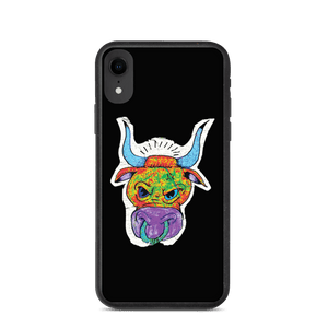 Angry Bull Biodegradable Black iPhone XR case