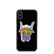 Load image into Gallery viewer, Angry Bull Biodegradable Black iPhone X/XS case
