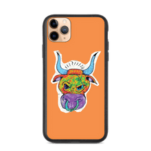 Load image into Gallery viewer, Angry Bull Biodegradable Orange iPhone 11 Pro Max case
