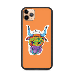 Angry Bull Biodegradable Orange iPhone 11 Pro Max case