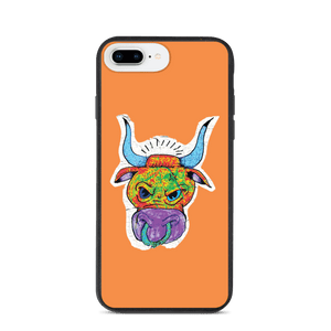 Angry Bull Biodegradable Orange iPhone 7 Plus/8 Plus case
