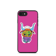 Load image into Gallery viewer, Angry Bull Biodegradable Pink iPhone 7/8/SE case
