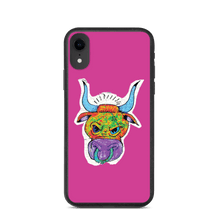 Load image into Gallery viewer, Angry Bull Biodegradable Pink iPhone XR case
