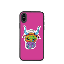 Load image into Gallery viewer, Angry Bull Biodegradable Pink iPhone X/XS case

