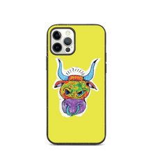 Load image into Gallery viewer, Angry Bull Biodegradable Yellow iPhone 12 Pro case
