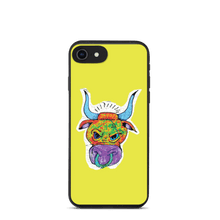 Load image into Gallery viewer, Angry Bull Biodegradable Yellow iPhone 7/8/SE case
