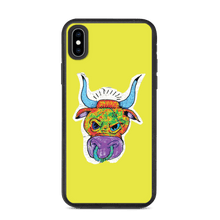 Load image into Gallery viewer, Angry Bull Biodegradable Yellow iPhone XS Max case
