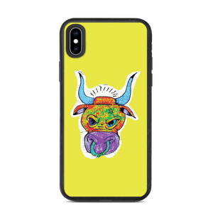 Angry Bull Biodegradable Yellow iPhone XS Max case