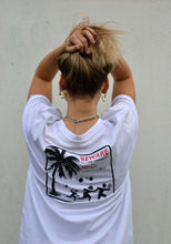 Load image into Gallery viewer, Beware Of The Coconut Organic White Tee Back Shot 1
