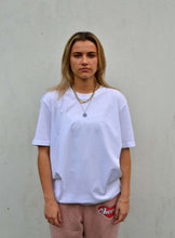 Load image into Gallery viewer, Beware Of The Coconut Organic White Tee Front Shot 2
