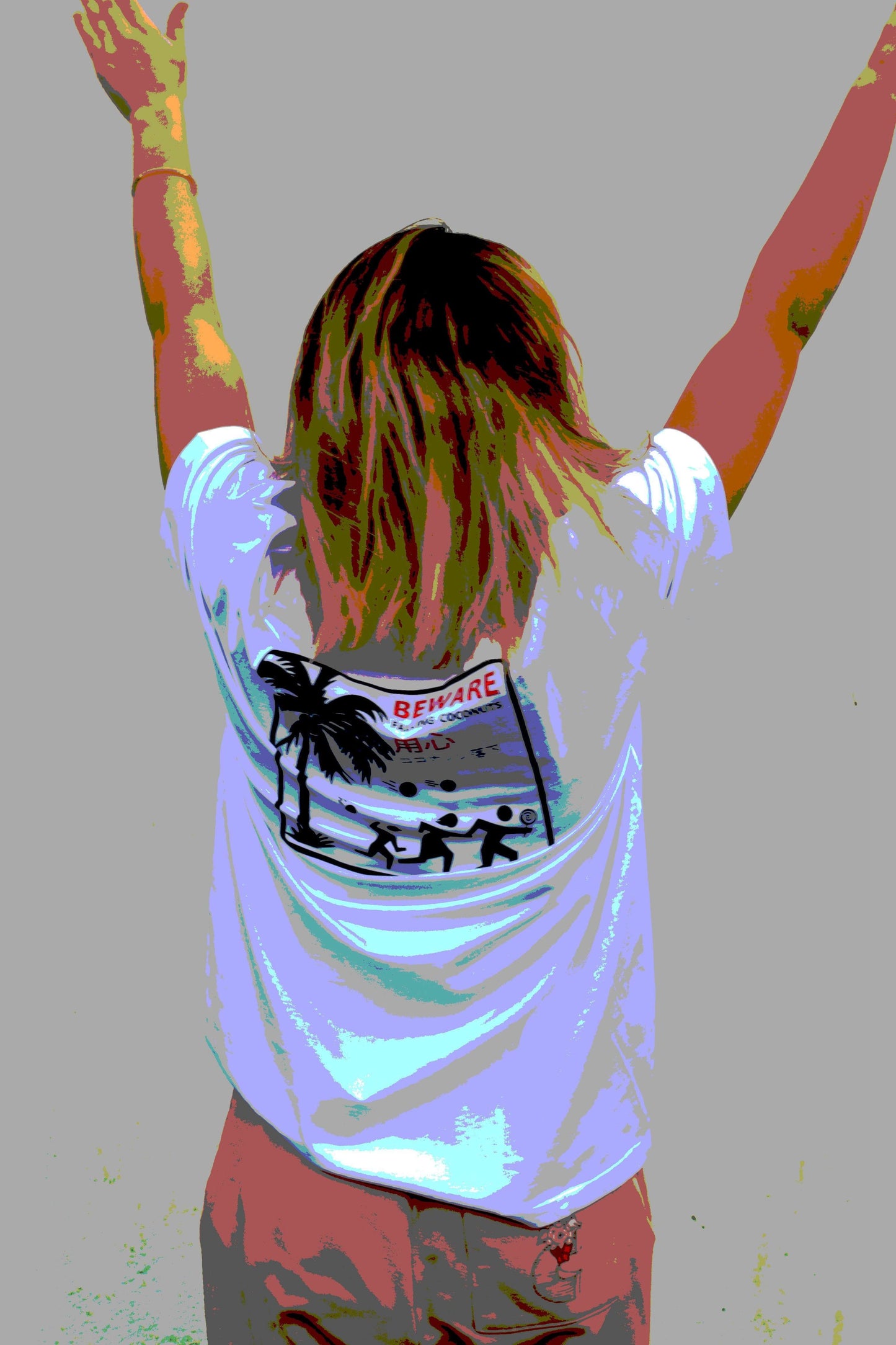 Beware Of The Coconut Organic White Tee Back Shot Posterise