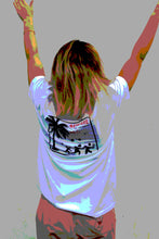 Load image into Gallery viewer, Beware Of The Coconut Organic White Tee Back Shot Posterise
