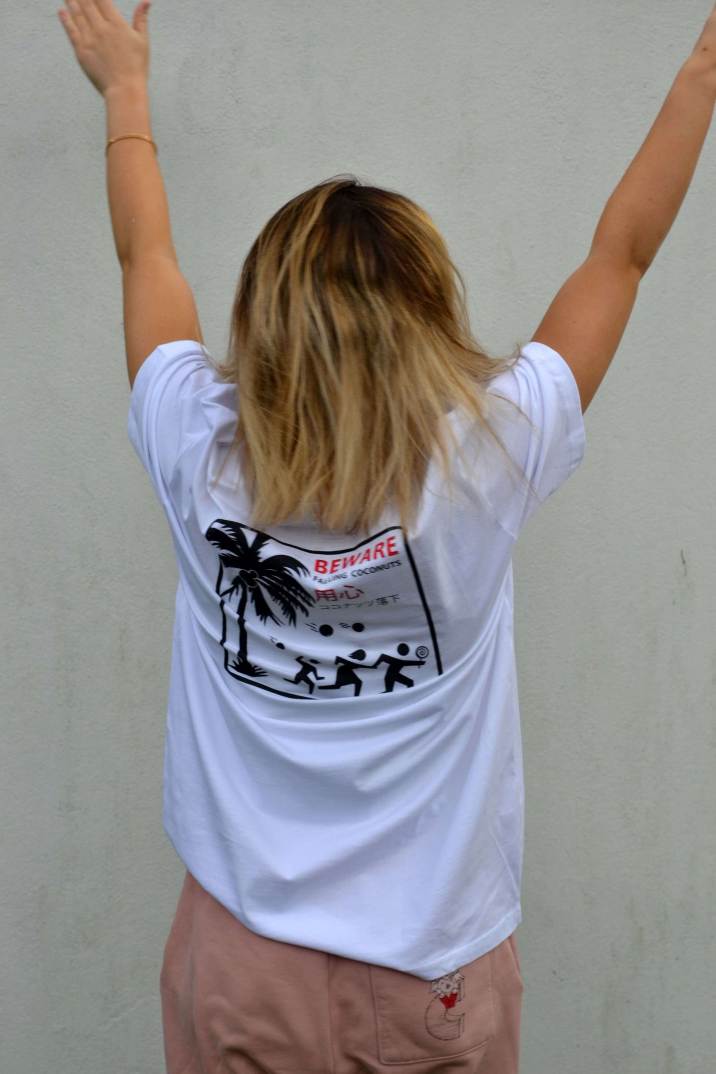 Beware Of The Coconut Organic White Tee Back Shot 2