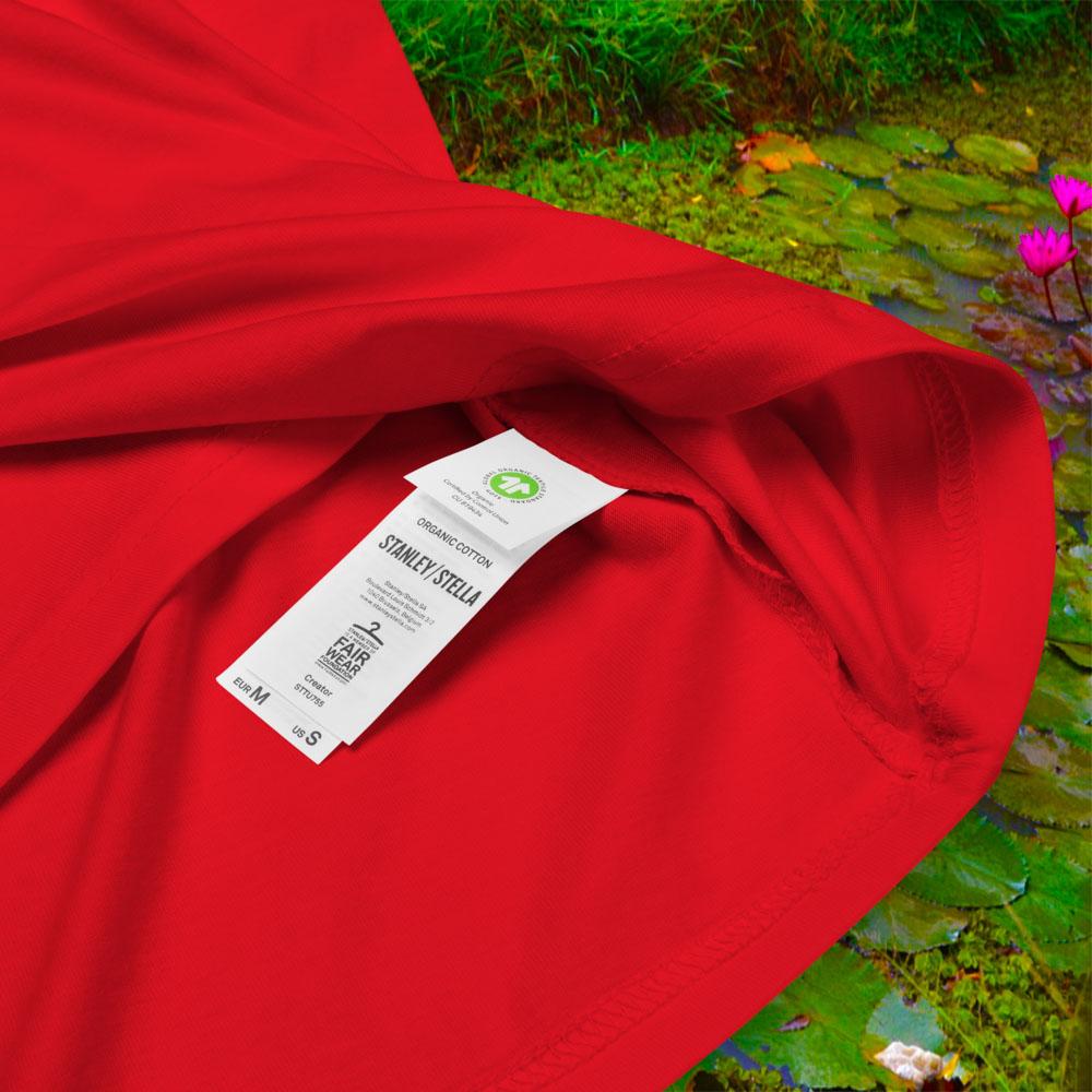 ESSENTIAL 2.0 SUBTROPIC Organic Red Tee Label Stanley-Stella