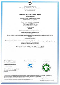 ESSENTIAL 2.0 SUBTROPIC Organic Red Tee GOTS Certificate