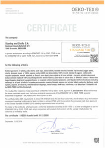 ESSENTIAL 2.0 SUBTROPIC Organic White Tee OEKO TEX Certificate