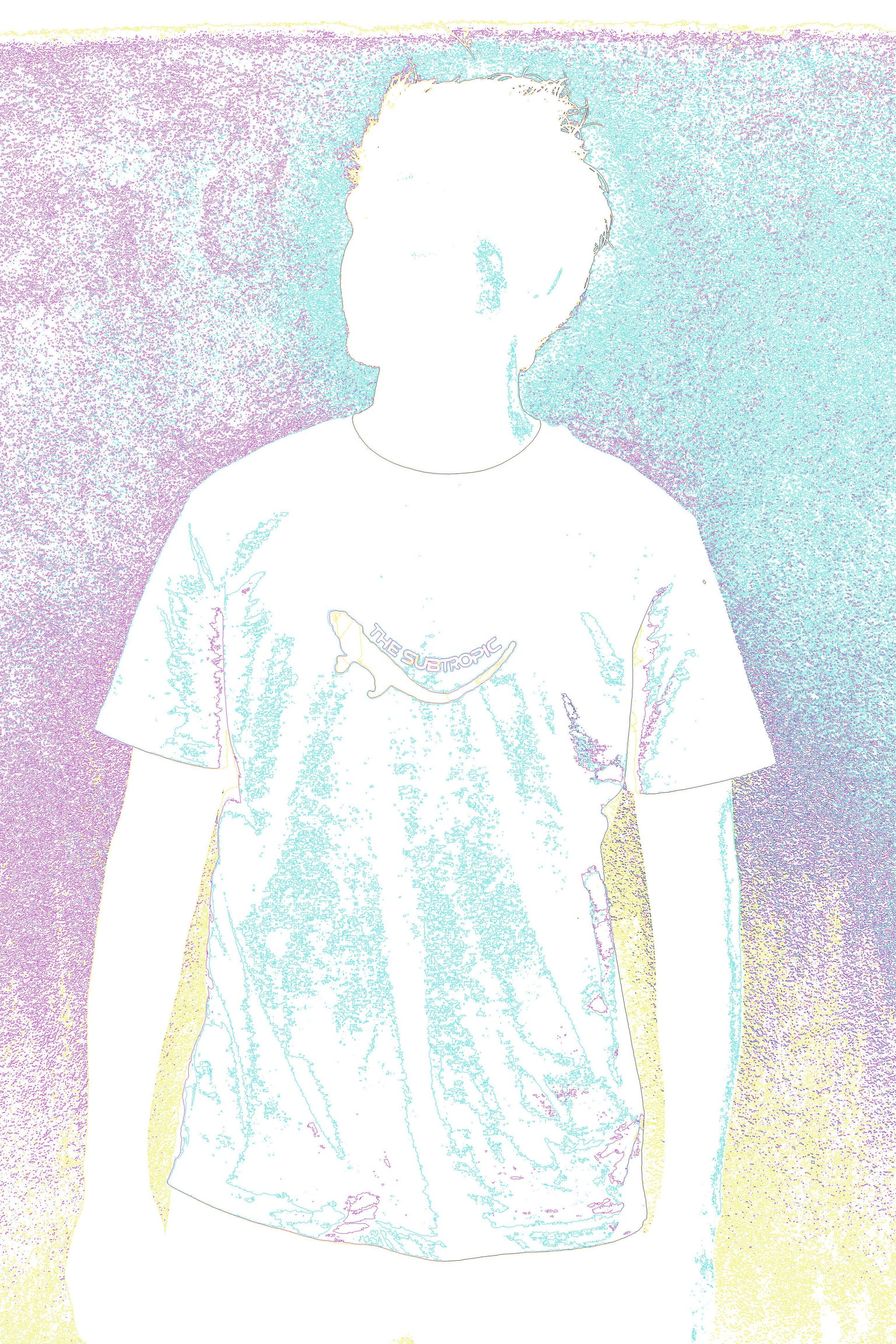 ESSENTIAL 2.0 SUBTROPIC Organic White Tee Funky Pic