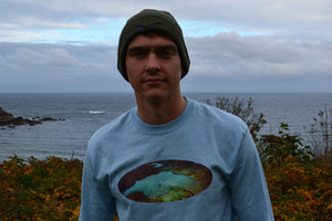 Forest Organic Eco-Beanie being worn by model
