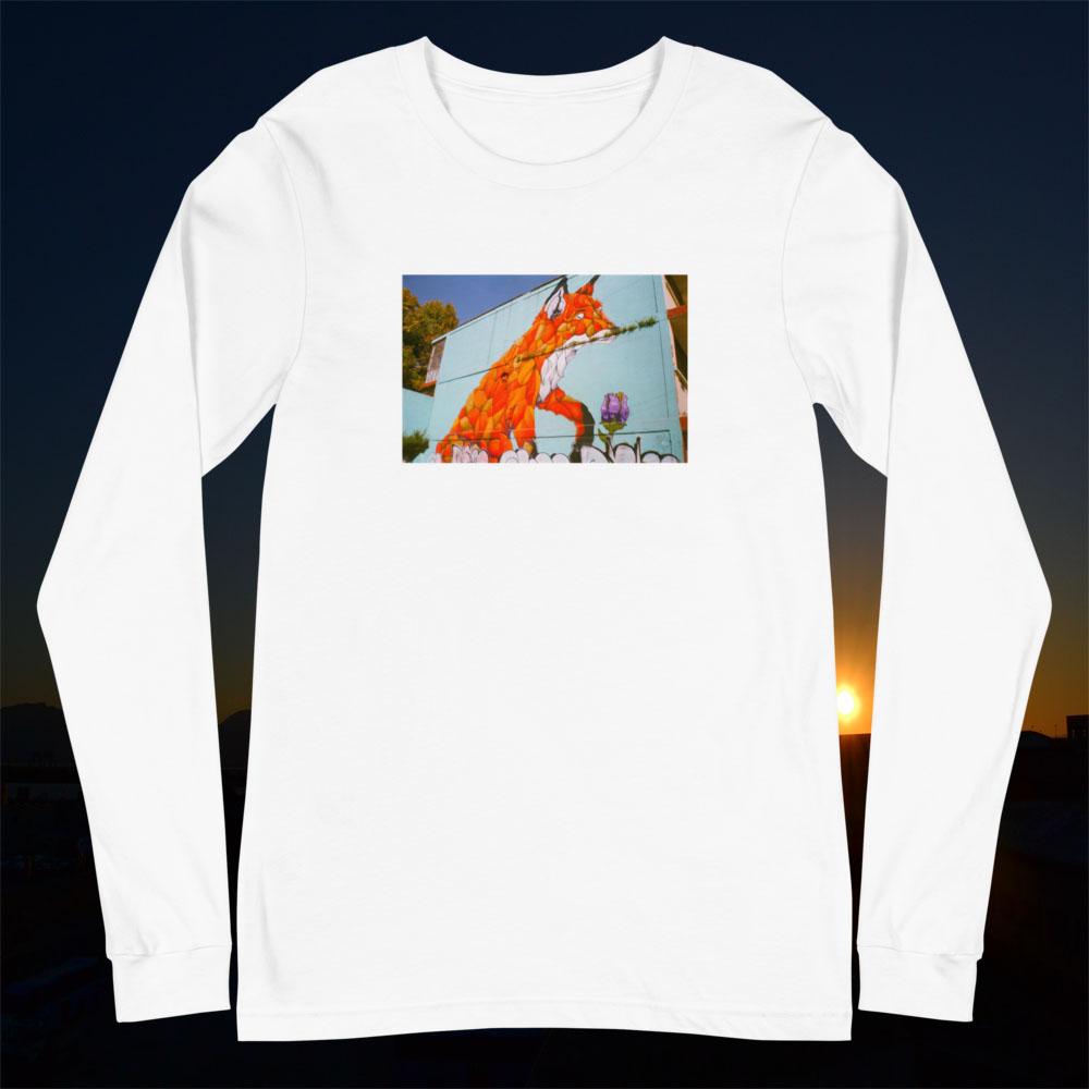Fox & Peacock Long Sleeve White Tee Front