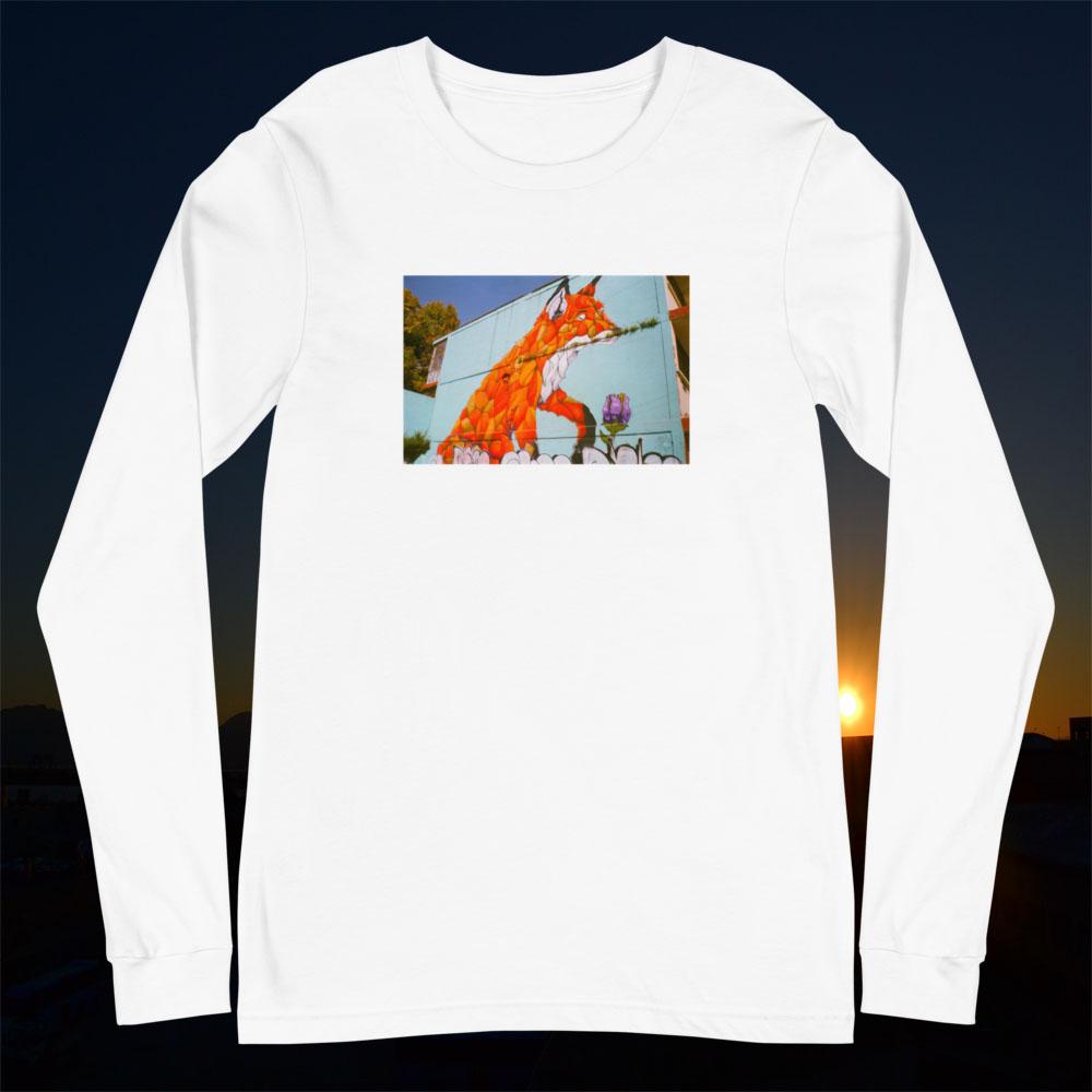 Fox & Peacock Long Sleeve White Tee Front