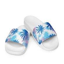 Load image into Gallery viewer, THE SUBTROPIC Blue Palm Sliders
