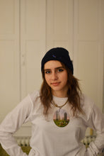 Load image into Gallery viewer, Navy Organic Eco-Beanie Model 1
