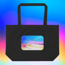 Load image into Gallery viewer, Spectral Beach Organic Black Tote Bag
