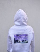 Load image into Gallery viewer, Symmetree Organic White Hoodie Back of Model
