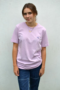 Lilac Essential Organic Tshirt model 1