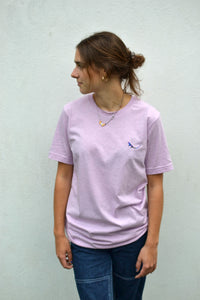 Lilac Essential Organic Tshirt model 2