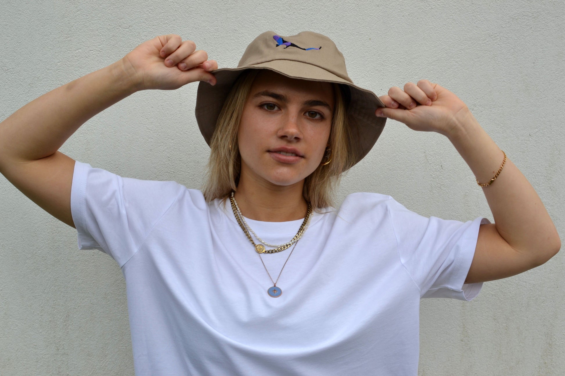 THE SUBTROPIC Bucket Hat Female Model Shot 2
