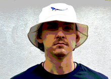 Load image into Gallery viewer, THE SUBTROPIC Bucket Hat White Shot
